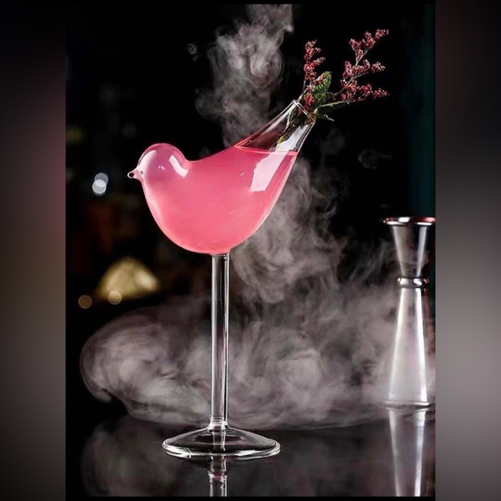 Bird Cocktail Glasses 5 oz Wine Glasses